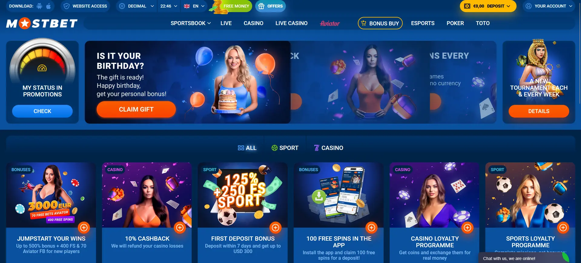 Bonuses and Promotions at Mostbet