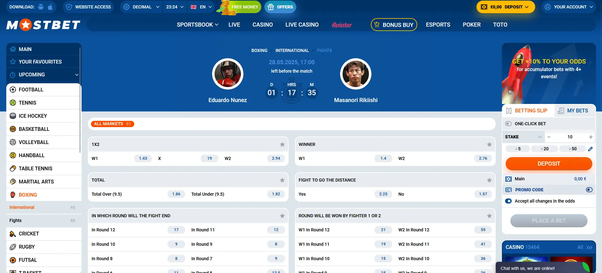 Boxing and UFC Betting