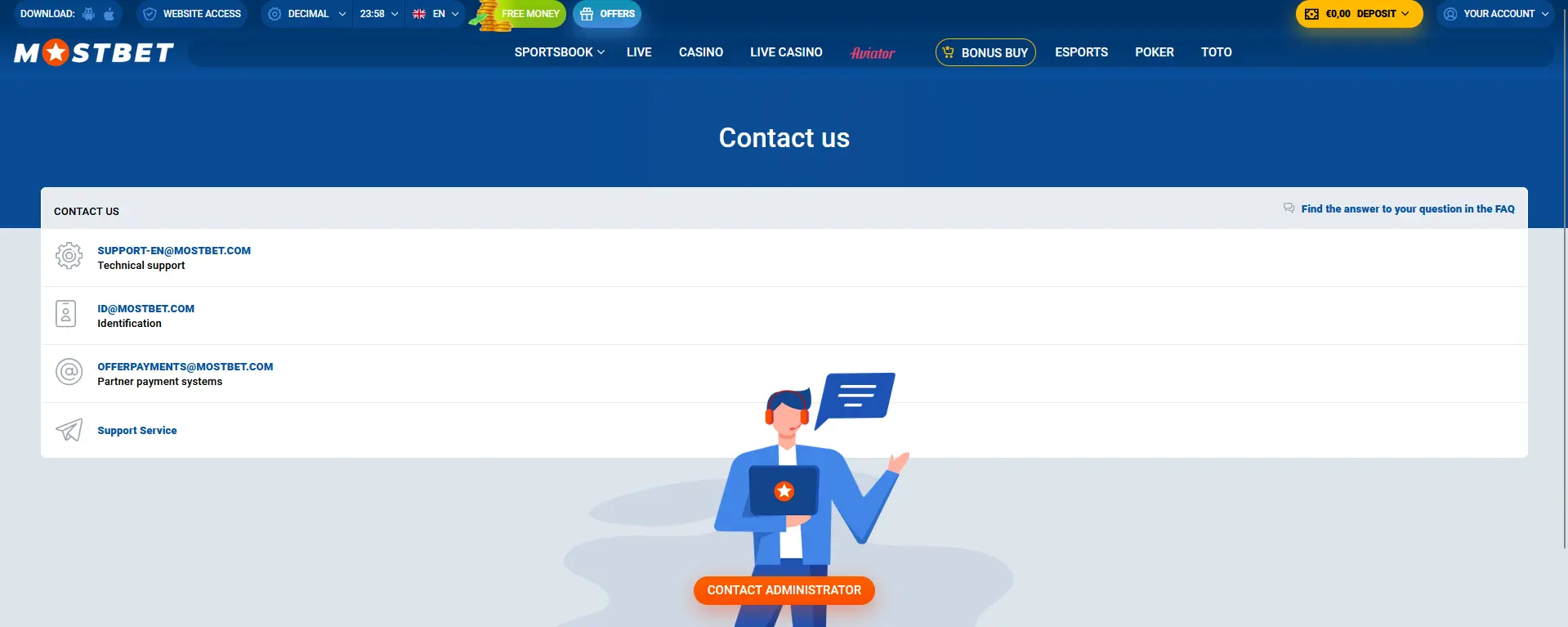 Customer Support - Mostbet