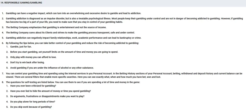 RESPONSIBLE GAMING AND GAMBLING RESPONSIBLE GAMING AND GAMBLING