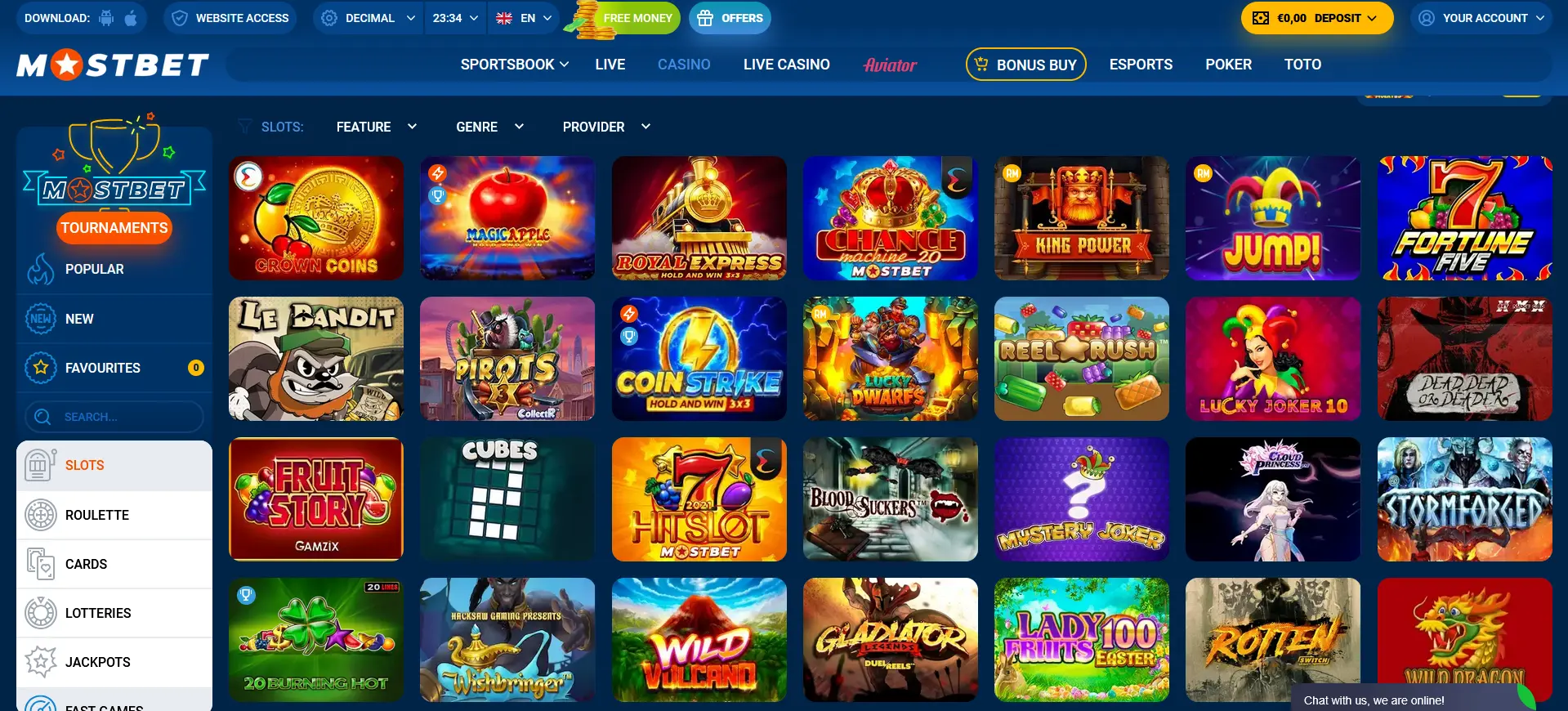 Slots - Mostbet