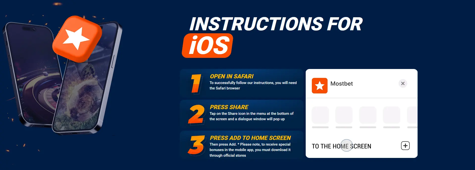 iOS App - Mostbet