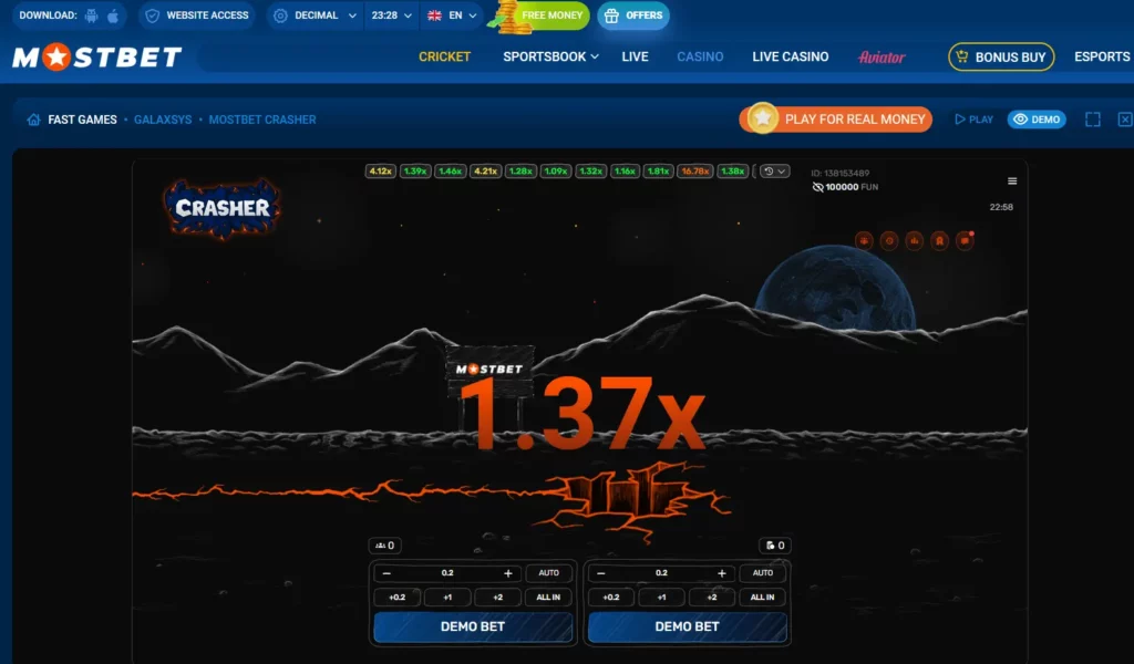 Crasher at Mostbet Crasher at Mostbet