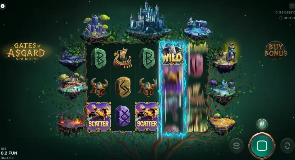Gameplay in Gates of Asgard Nine Realms Gameplay in Gates of Asgard Nine Realms