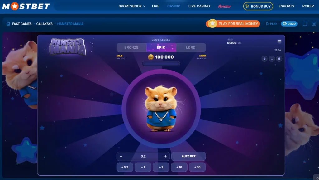 Hamster Mania at Mostbet Hamster Mania at Mostbet