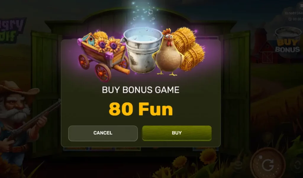 Purchasing a Bonus in Hungry Wolf