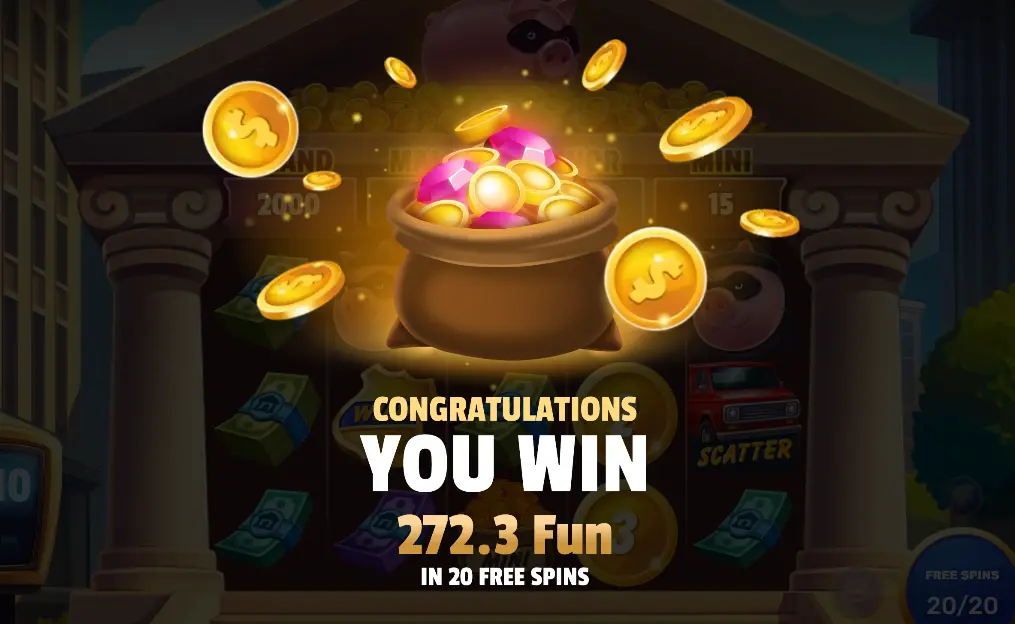 Winning in Gangsta Piggy Hold and Win Winning in Gangsta Piggy Hold and Win